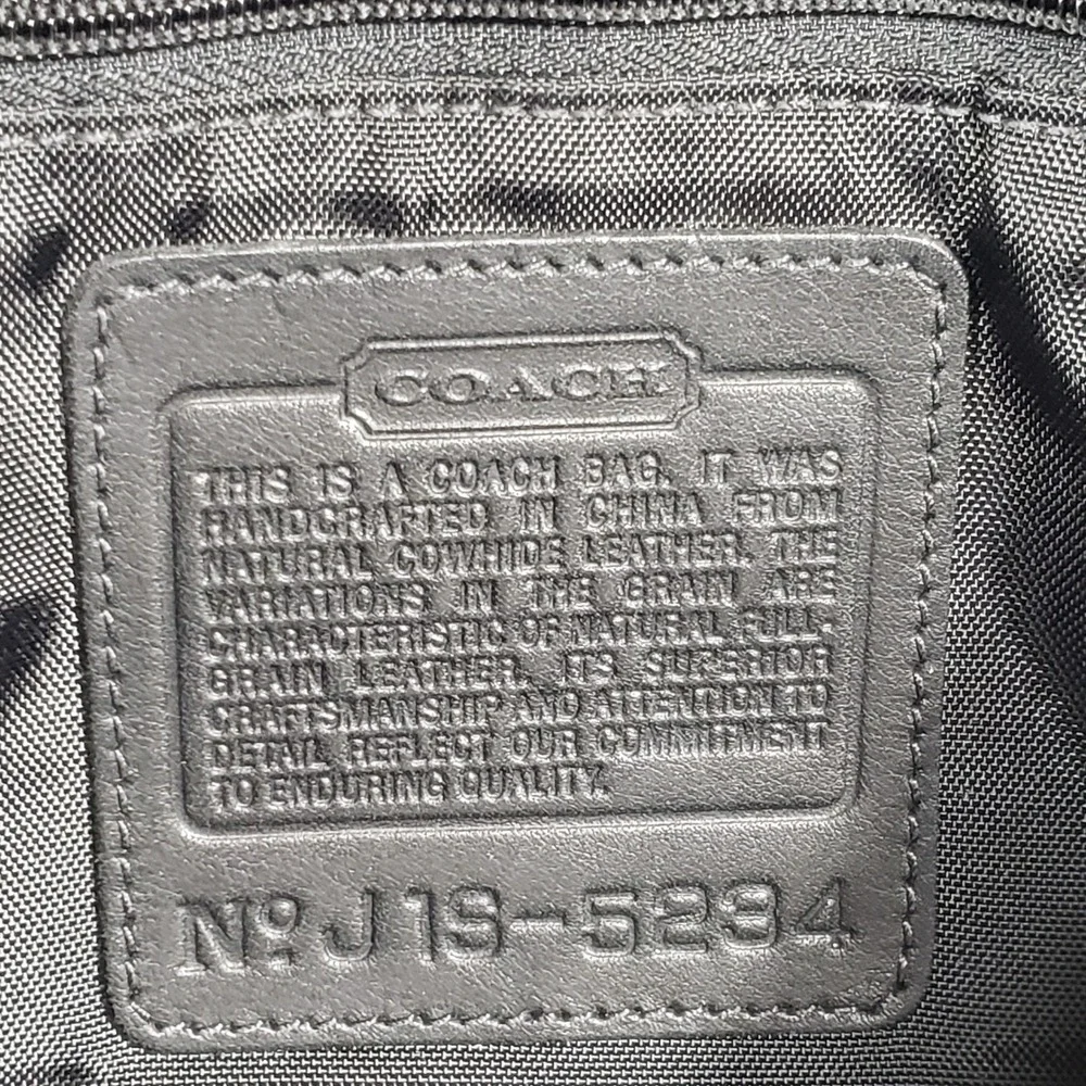 NWT Coach Black‎ Leather Messenger Crossbody Bag Adjustable Strap Buckle Unisex